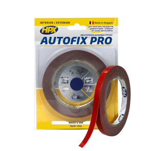 Двухсторонняя лента AUTOFIX PRO 9мм x 5м серая №1