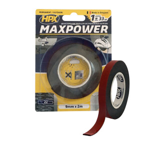 Двостороння стрічка MAXPOWER OUTDOOR 9мм х 2м чорна №1