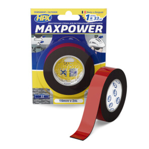 Двостороння стрічка MAXPOWER OUTDOOR 19мм х 2м чорна №1