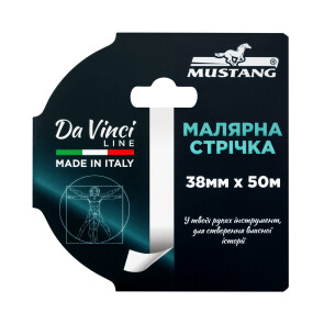 Малярна стрічка MUSTANG Da Vinci LINE  біла 38мм*50м №1