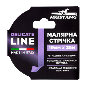 Малярна стрічка рисова MUSTANG DELICATE LINE фіолетова 19мм*25м №3