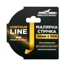 Малярна стрічка рисова MUSTANG CONTOUR LINE жовта 36мм*50м