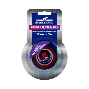 Двухсторонняя лента PROF ULTRA FIX MUSTANG Прозрачная 12мм*2м №1