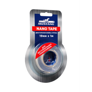 Двостороння стрічка NANO TAPE MUSTANG Прозора 19мм*1м №2