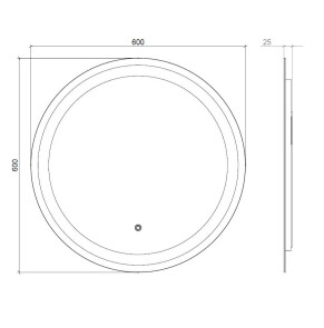 LED 3 Зеркало 60 пескоструй ( Круглое ) №4