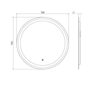 LED 3 Зеркало 70 пескоструй ( Круглое ) №4