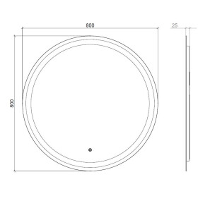 LED 3 Дзеркало 80 піскоструй ( Кругле ) №4