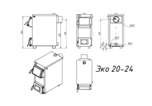 Твердопаливний котел Zubr Eko 16 кВт №10