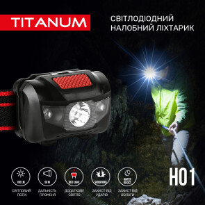 Налобный светодиодный фонарик TITANUM TLF-H01 100Lm 6500K Уценка №3