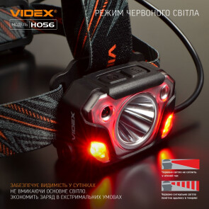 Налобний світлодіодний ліхтарик VIDEX VLF-H056 1400Lm 6500K Уцінка №8