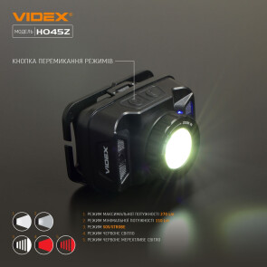 Налобний світлодіодний ліхтарик VIDEX VLF-H045Z 270Lm 5000K Уцінка №6
