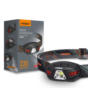 Налобний світлодіодний ліхтарик VIDEX VLF-H015 330Lm 5000K Уцінка №1