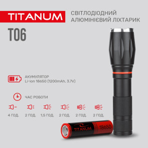 Портативний світлодіодний ліхтарик TITANUM TLF-T06 300Lm 6500K Уцінка №5