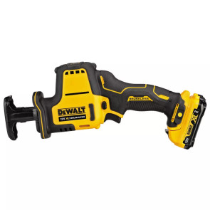 Пила шабельна акумуляторна DeWALT, 10.8/12В XR Li-lon, безщіткова, 0 - 2800 ход/хв, величина ходу 16 мм, вага 1.38 кг, 2 акумулятори 2 Аг, ЗП, TSTAK №2