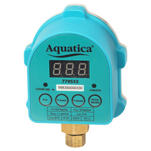 Реле тиску електронне 1.1кВт Ø¼" із захистом сухого ходу AQUATICA (779533) Уцінка №1