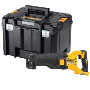 Пила шабельна акумуляторна DeWALT, 54В XR FLEXVOLT Li-lon, 0 - 3000 ход/хв, величина ходу 28.6 мм, вага 3.54 кг, без акумуляторів та ЗП, TSTAK №1