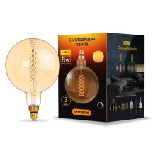 LED лампа VIDEX Filament G200FASD 8W E27 2200K дімерна