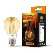 LED лампа VIDEX Filament A60FA 10W E27 2200K бронза