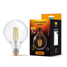 LED лампа VIDEX Filament G95FD 7W E27 4100K дімерна