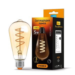 LED лампа VIDEX Filament G45FA 4W E27 2200K бронза №1