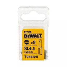 Набір біт DeWALT, Slotted T4.5, L= 25 мм, 5 шт