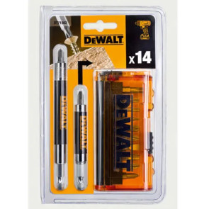 Набір біт DeWALT, Phillips, Pozidriv, Torx, Slotted, Ph1, Ph2, Ph3, Pz2 , Pz3, Sl6, T15, T20, T25, T30, L= 25 мм, 14 шт, блістер №1