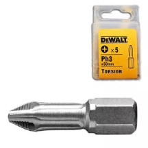 Набір біт DeWALT, торсійні, "Extra Grip" Philips, Ph3, L=50 мм, 5 шт