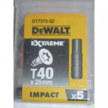 Набір біт DeWALT, ударні, IMPACT TORSION, Torx, Т40, L=25 мм, 5 шт