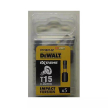 Набір біт DeWALT, ударні, IMPACT TORSION, Torx, T15, L=25 мм, 5 шт