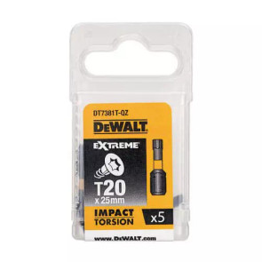 Набір біт DeWALT, ударні, IMPACT TORSION, Torx, Т20, L=25 мм, 5 шт №1