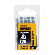 Набір біт DeWALT, ударні, IMPACT TORSION, Torx, Т25, L=50 мм, 5 шт