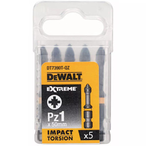 Набор бит DeWALT, ударные, IMPACT TORSION EXTREME, Pozidriv, Pz1, L = 50 мм, 5 шт №1