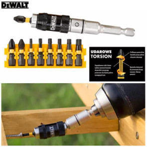 Набор бит DeWALT "IMPACT TORSION", ударные, Torx, Philips, Pozidriv, L = 25 мм - Ph2, Pz2, Т10, Т15, Т20, T25, Т30, шарнирный держатель насадок, 10 шт №3