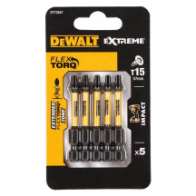 Набір біт DeWALT, ударні, IMPACT TORSION, Torx, T15, L=50 мм, 5 шт