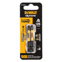 Набір біт DeWALT, ударні, IMPACT TORSION, Torx, Т25, L=50 мм, 2 шт