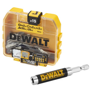 Набір біт DeWALT Torx, Philips, Pozidriv, Torx, L= 25 мм,PH2, PZ2, PZ3, T20, T25, 15 шт + магнітний тримач, блістер №2