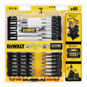 Набор бит и насадок DeWALT, Phillips, Pozidriv, Torx, Ph1, Ph2, Ph3, Pz2, Pz3, T10, T15, T20, T25, T30, L = 25, 50, 85 мм, 41 шт, кейс №1