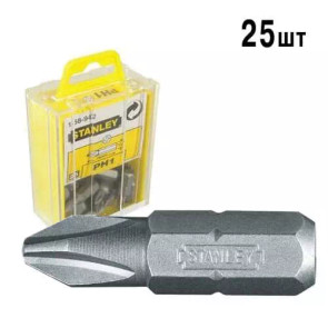 Бита STANLEY с шестигранным хвостовиком 1/4 "Pz1, L = 25мм, 25шт. №1