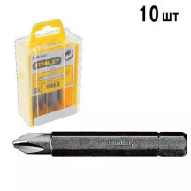 Біта STANLEY з шестигранним хвостовиком 1/4" Pz2, L=25мм, 25шт.