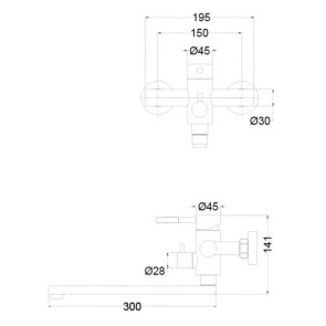 Змішувач для ванни VENTA VA7008A №2