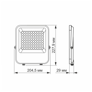 Led прожектор premium videx f2 50w 5000k №3