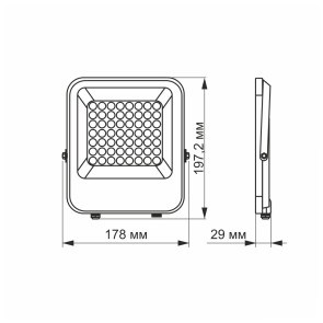 Led прожектор premium Videx F2 30W 5000K AC / DC12-48V №3