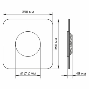 LED светильник акриловый Квадратная VIDEX 24 W 4100K №3