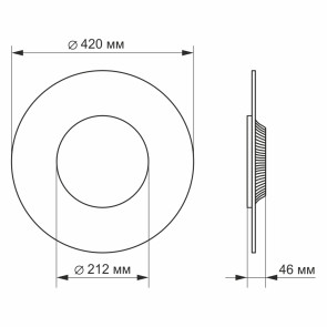 LED світильник акриловий круглий VIDEX 24 W 4100K №3