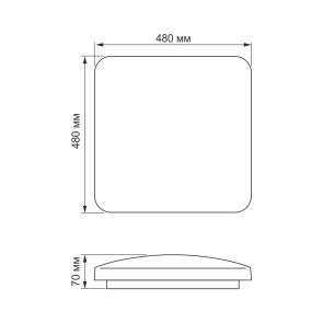 LED світильник настінно-стельовий Квадрат VIDEX 48 W 4100K Матовий №4