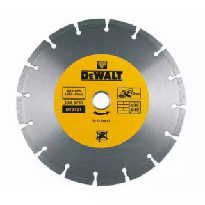 Диск алмазний DeWALT, HIGH PERFORMANCE, будівельні блоки/бруківка/бетон, 125х2.2х22.2 мм №1