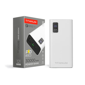 Повербанк TITANUM 728S 30000mAh 22.5W White №1