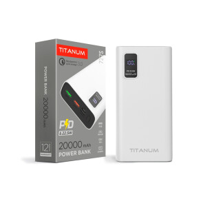 Повербанк TITANUM 727S 20000mAh 22.5W White №1