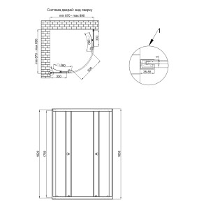 Душова кабіна Qtap Presto CRM1099AP5 90х90, скло Pear 5 мм, без піддона №2