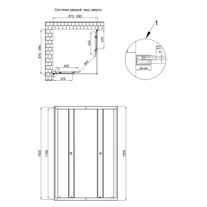 Душова кабіна Qtap Presto CRM1099SP5 90х90, скло Pear 5 мм, без піддона №2